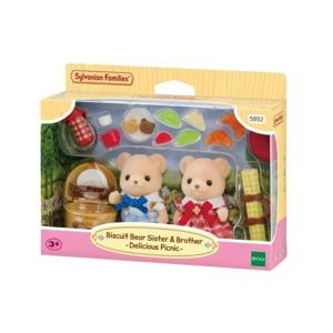 Sylvanian Families Biscuit Bear Siblings Picnic